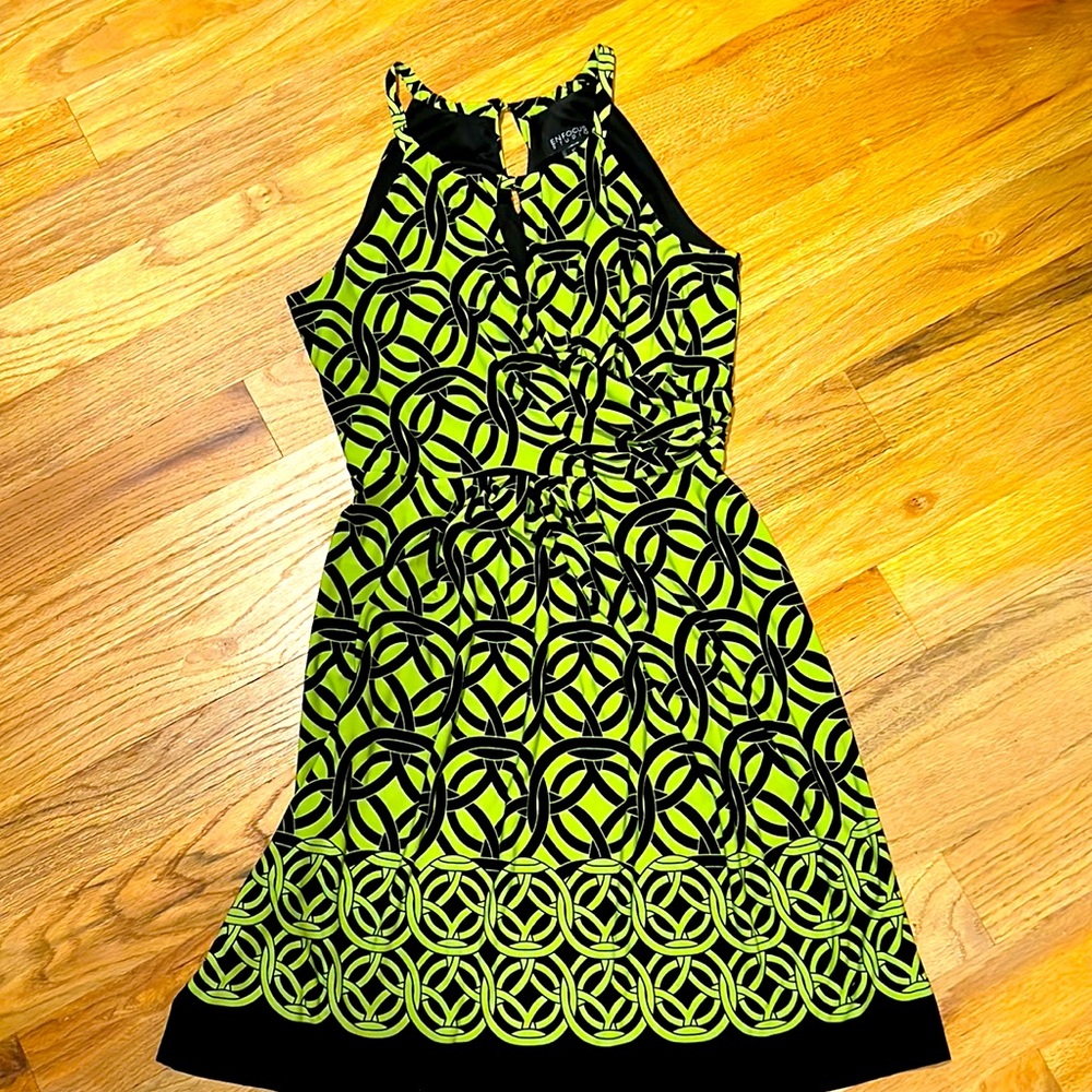 EnFocus Studios Sleeveless dress by  green/ black